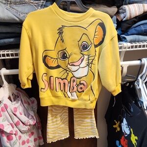 Disney Simba Yellow Pajama Set for Kids